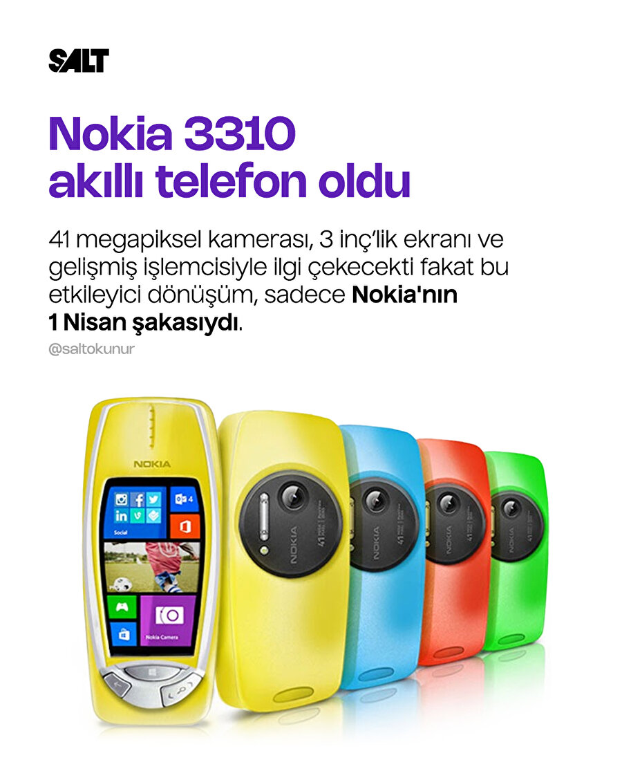 Nokia 3310 akıllı telefon oldu