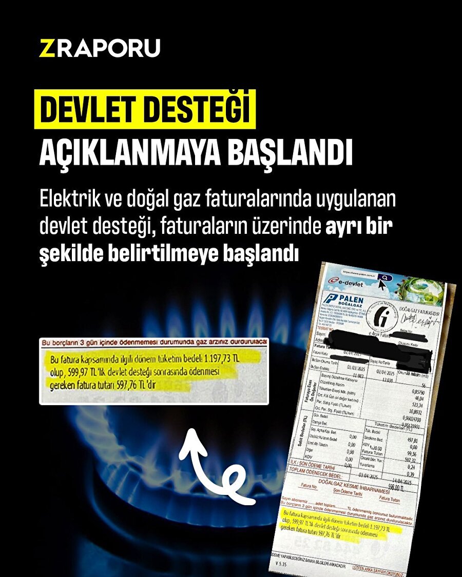 Elektrik ve doğal gaz faturalarında devlet desteği açıklanmaya başlandı