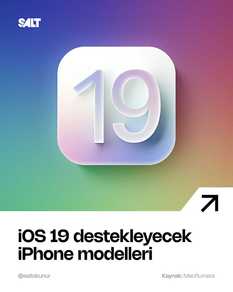 iOS19 sürümünü destekleyecek modeller