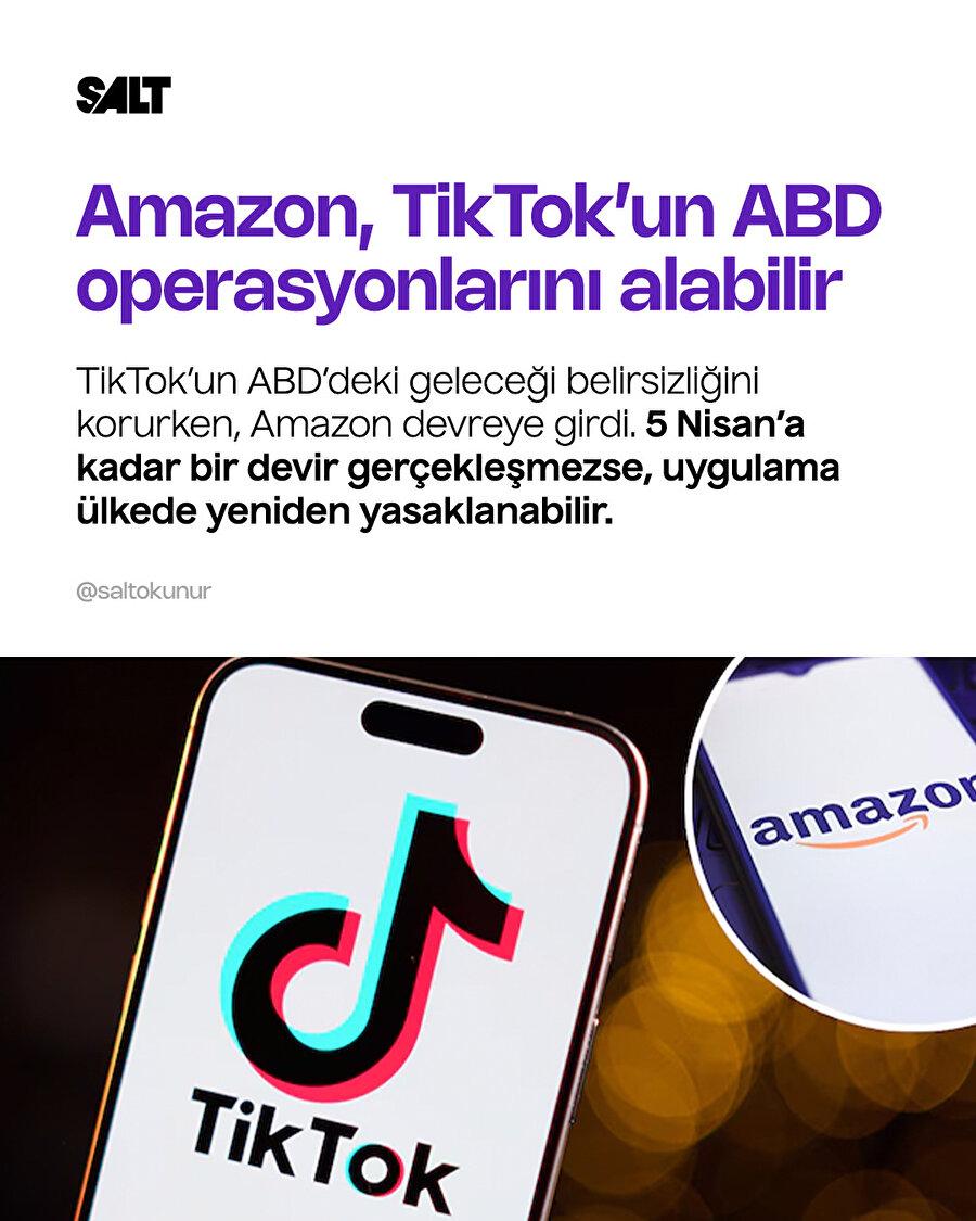 Amazon, TikTok'un ABD operasyonlarını satın almak için resmen teklif verdi