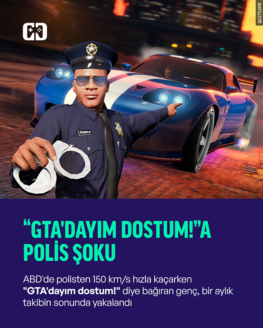 GTA bu sefer polisten kurtulamadı!
