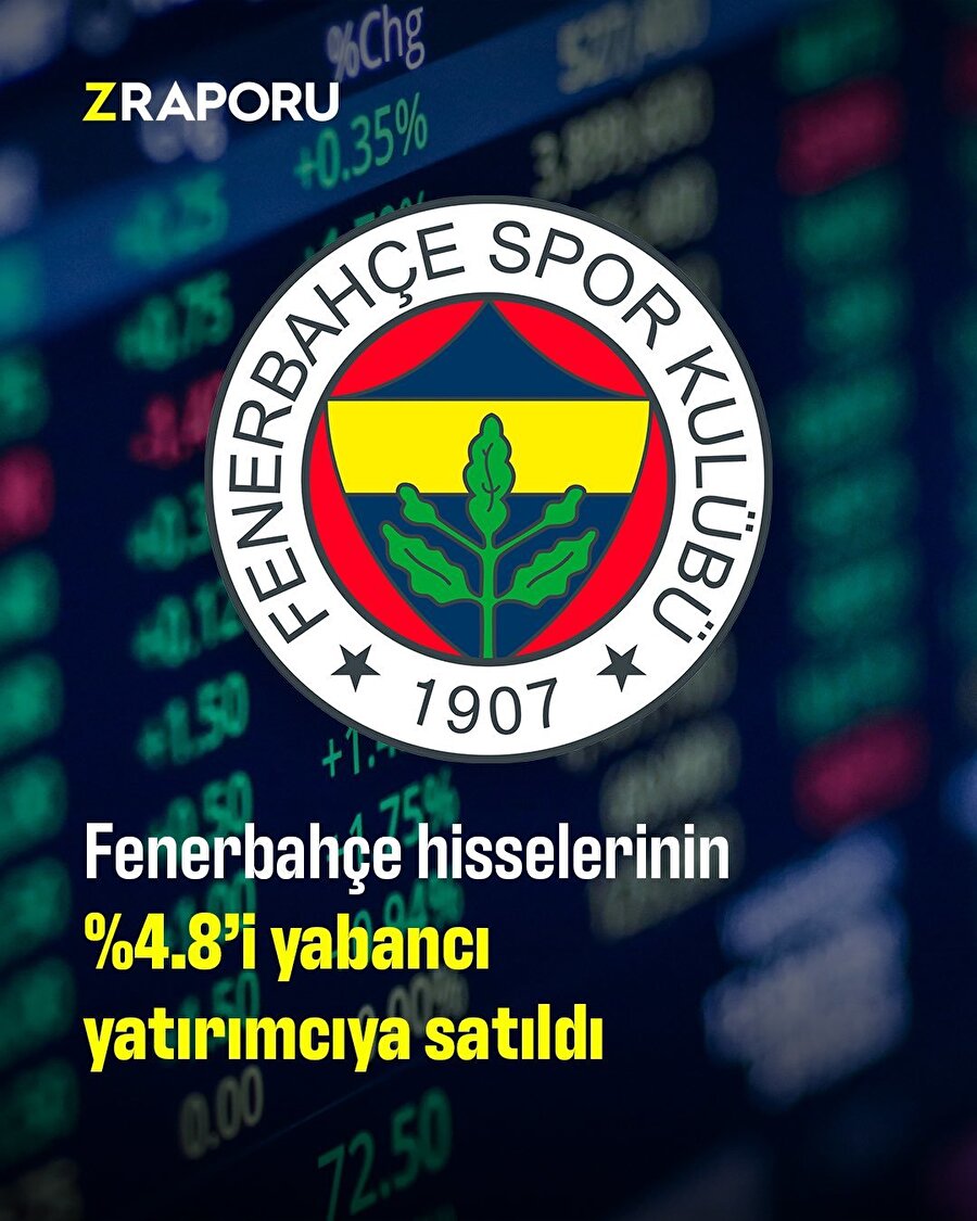 Fenerbahçe hisselerinin %4.8'i yabancıya satıldı 