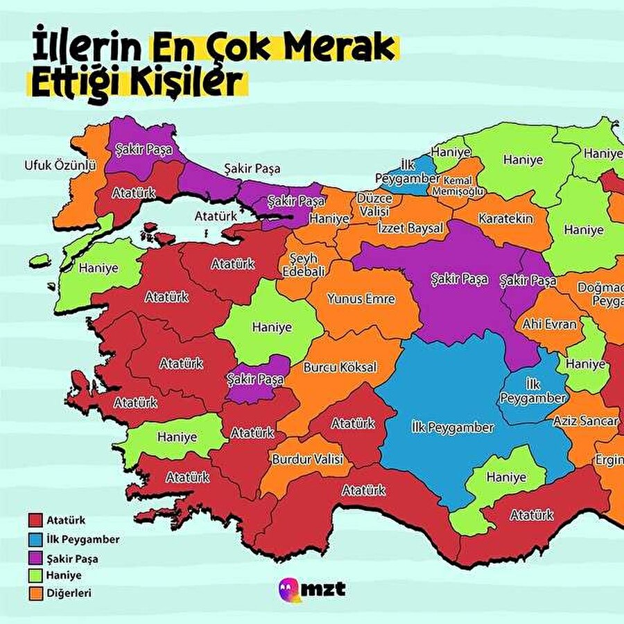 GoogleTrends verilerine göre şehirlerin en çok merak ettikleri kişiler