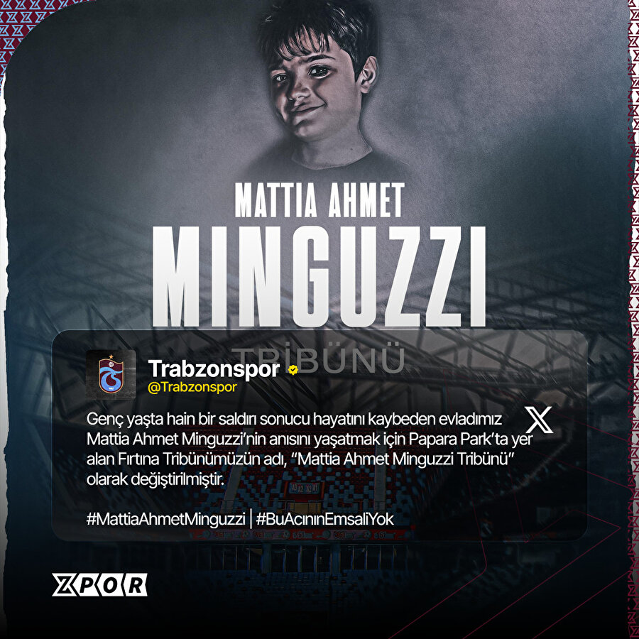 Trabzonspor, Mattia Ahmet Minguzzi'yi unutmadı...