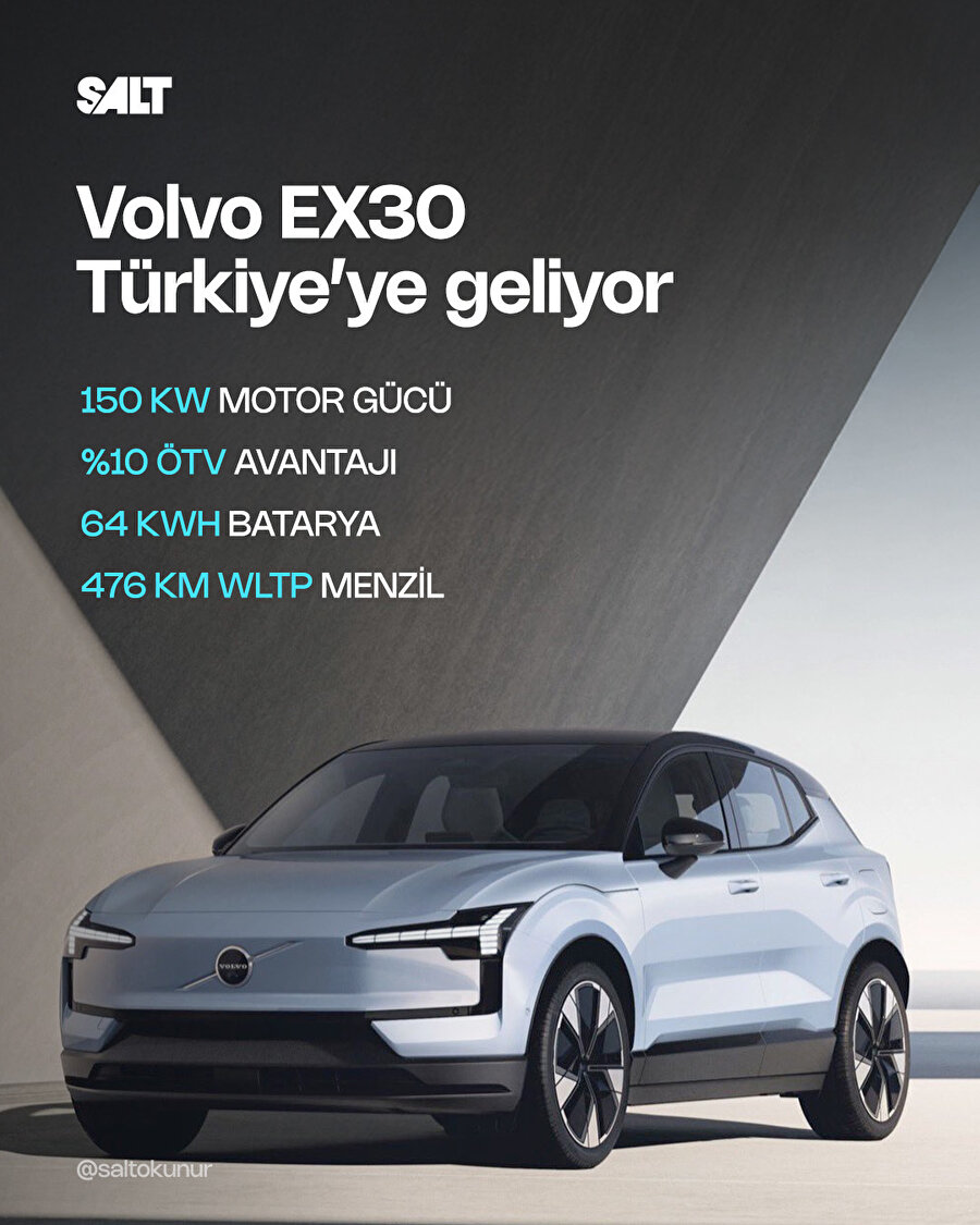 Volvo EX30 Türkiye'ye geliyor