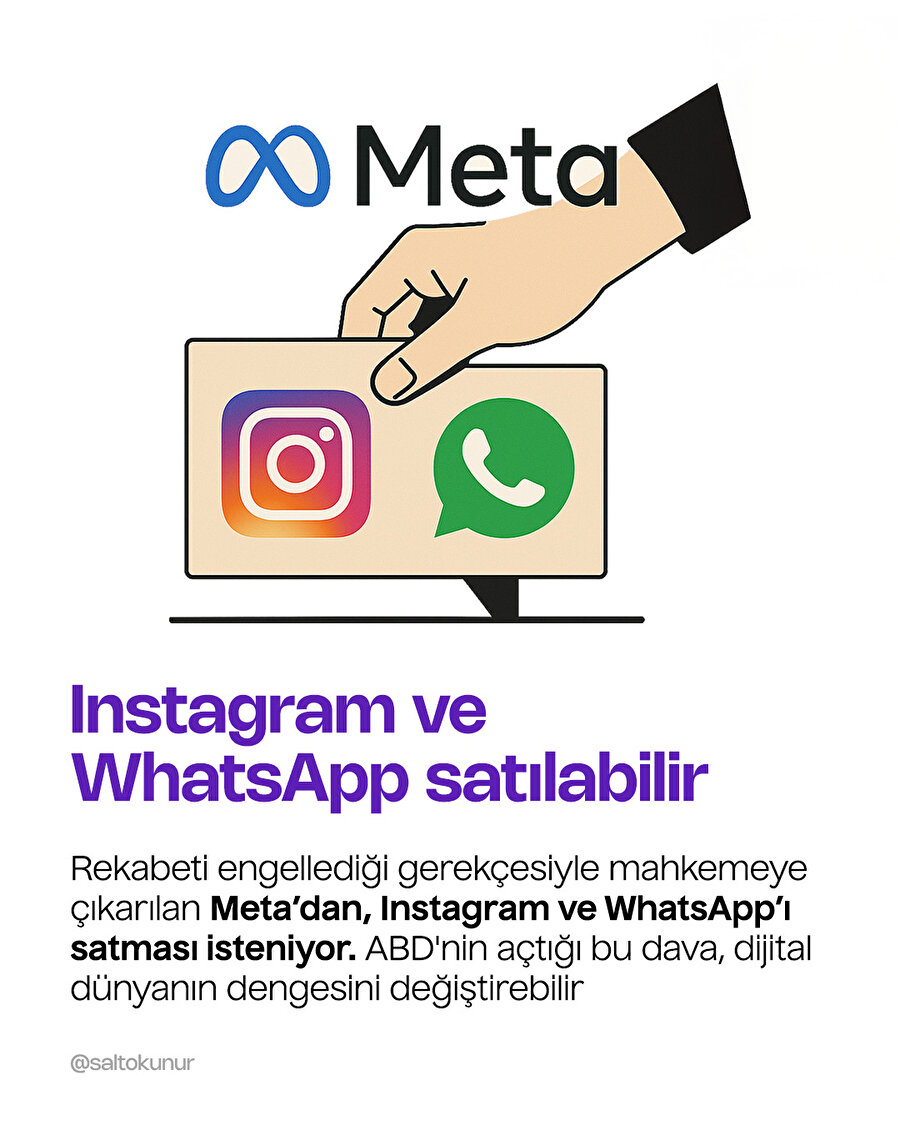 Instagram ve WhatsApp satılabilir 