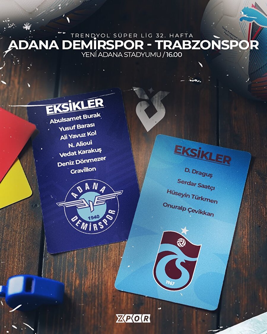 Trabzonspor, Adana Demirspor deplasmanında