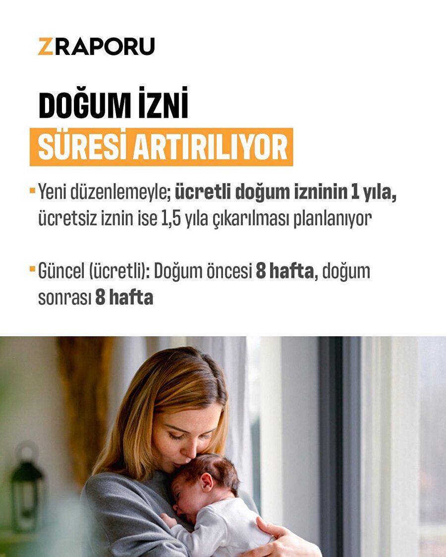 Doğum izni süresi artırılıyor