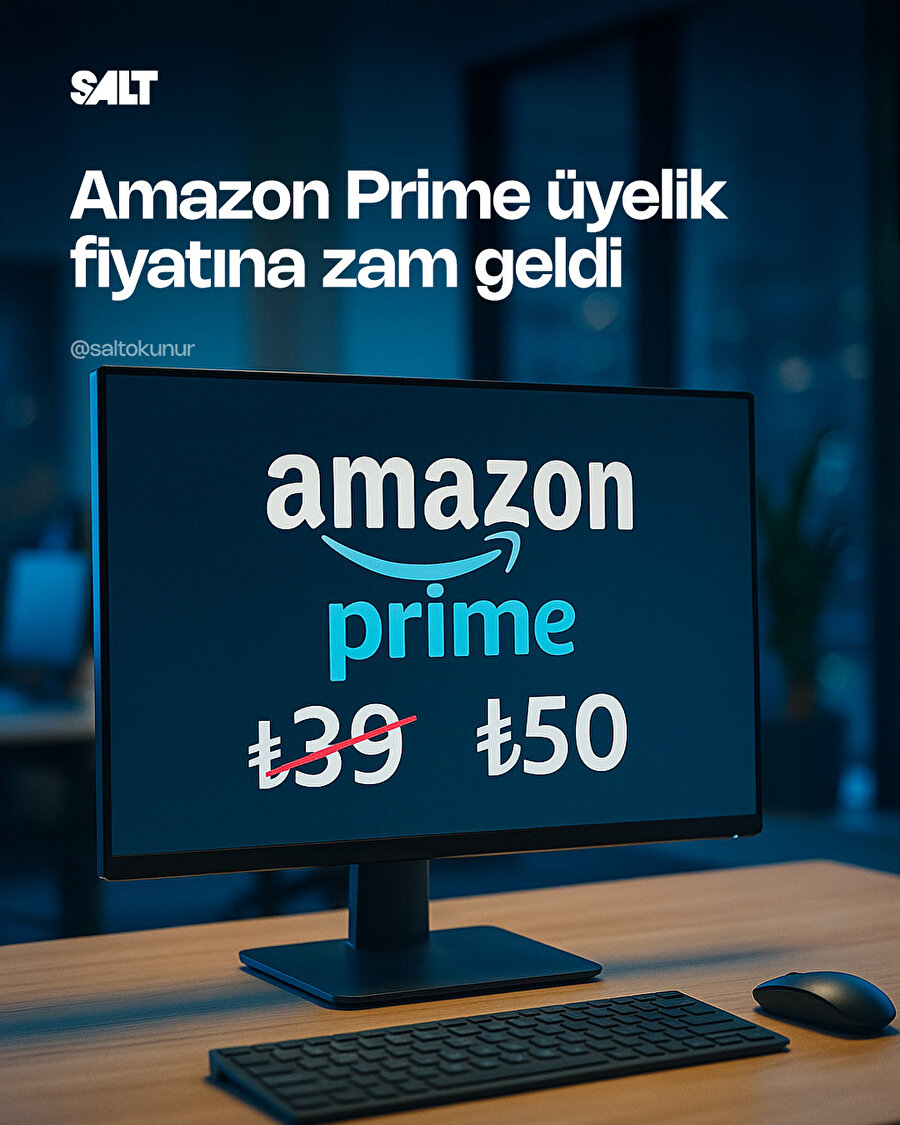 Amazon Prime aylık ücreti 50 TL oldu