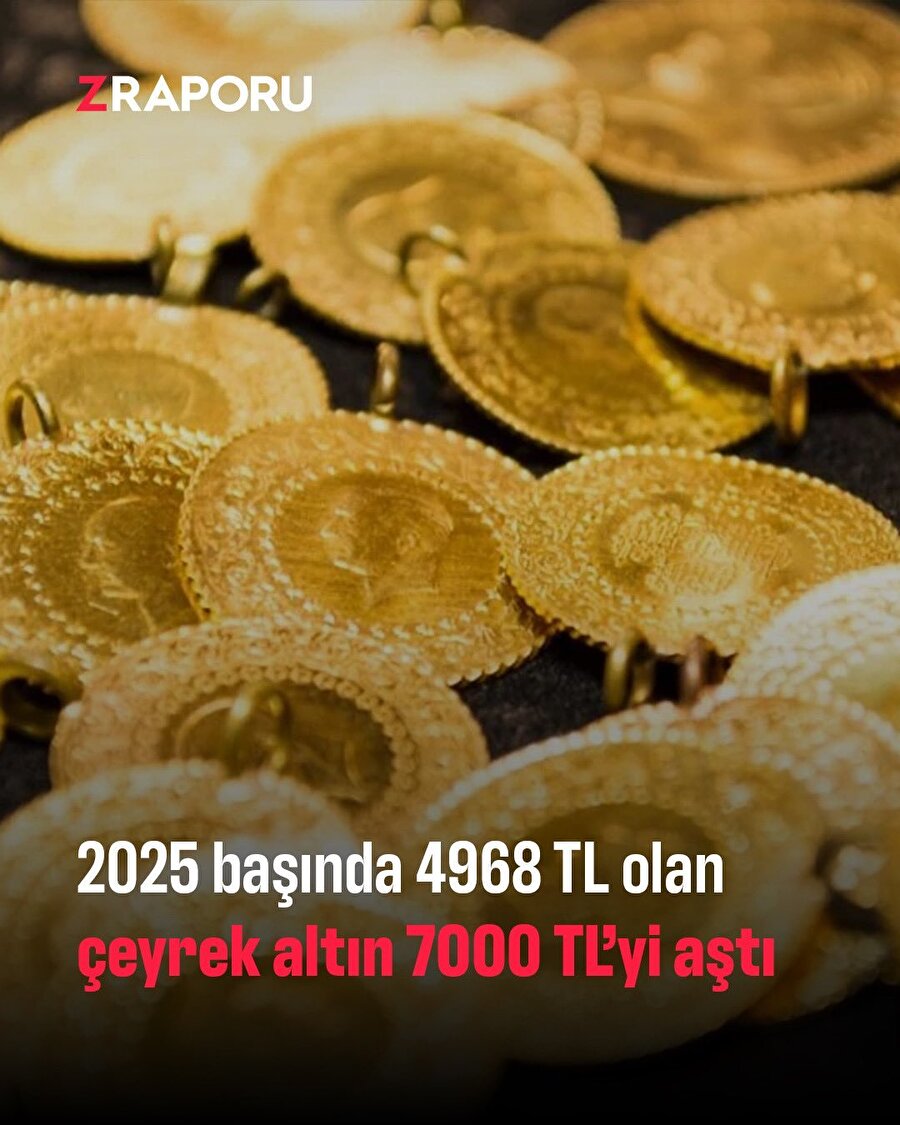 Çeyrek altın 7 bin TL'yi aştı