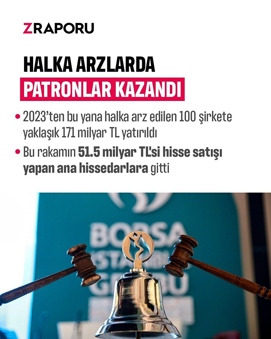 Halka arzlarda patron kazandı 