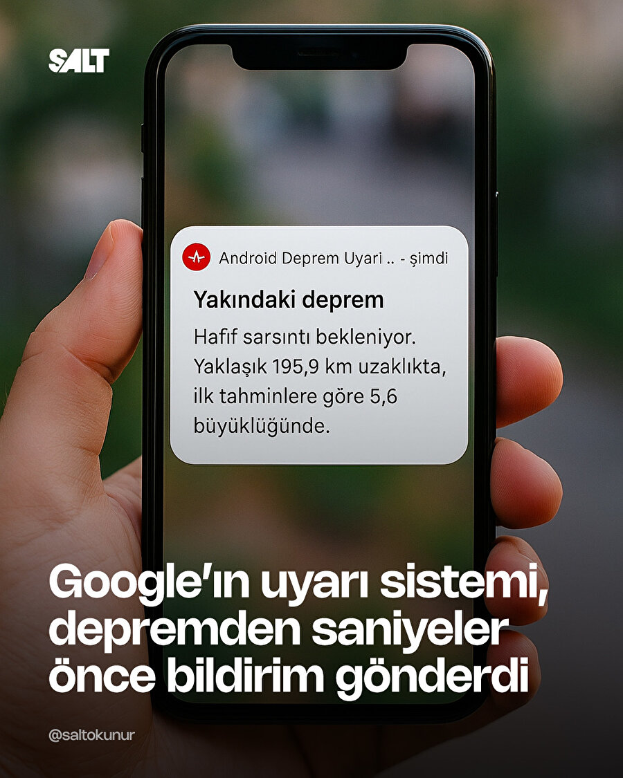 Google’ın uyarı sistemi, depremden saniyeler önce bildirim gönderdi