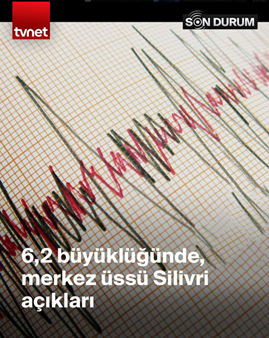 İstanbul'da 6,2 büyüklüğünde deprem