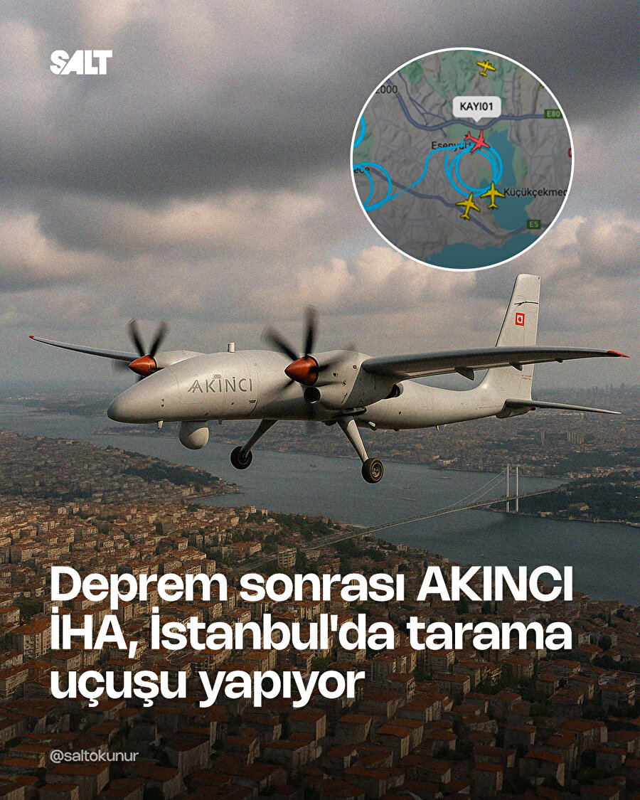 Deprem sonrası AKINCI görevde