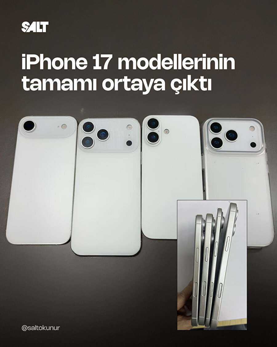 iPhone 17 model tasarımlarının tamamı ortaya çıktı