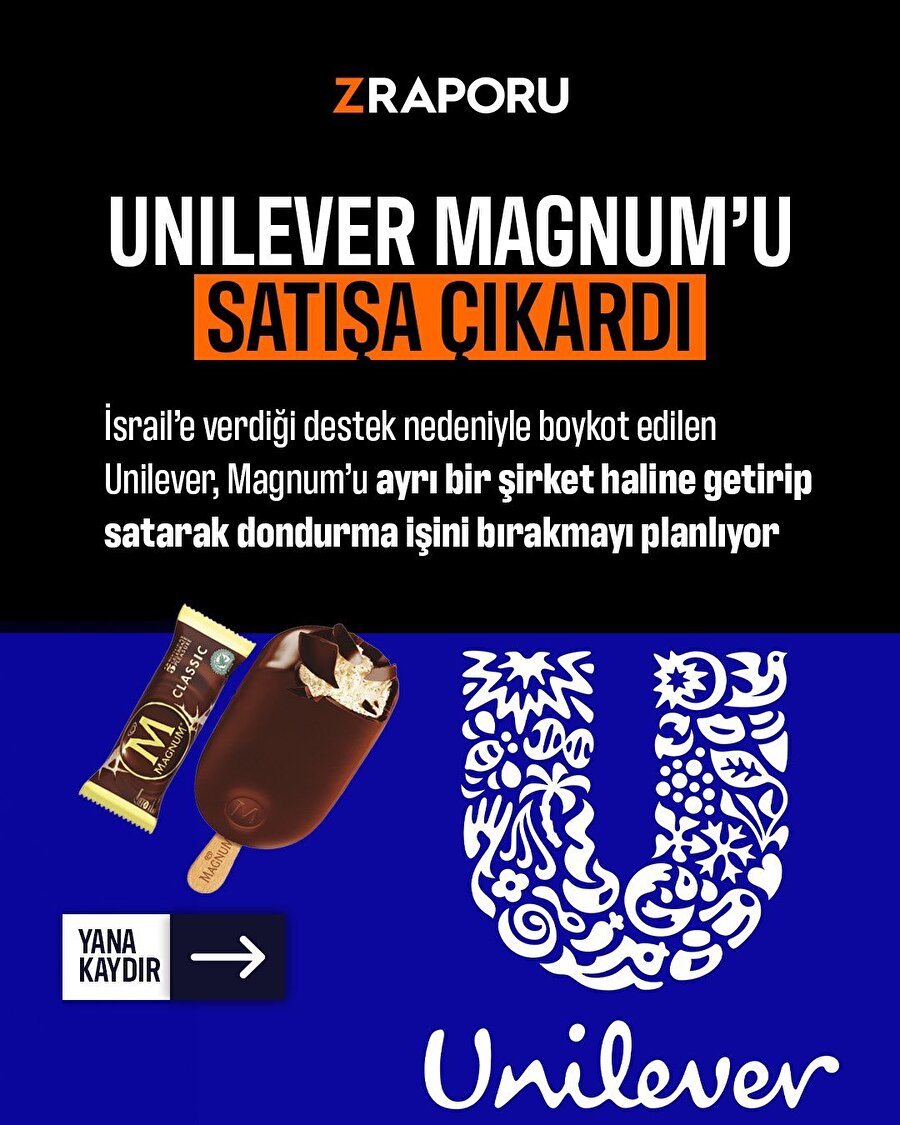 Unilever, Magnum'u satışa çıkardı