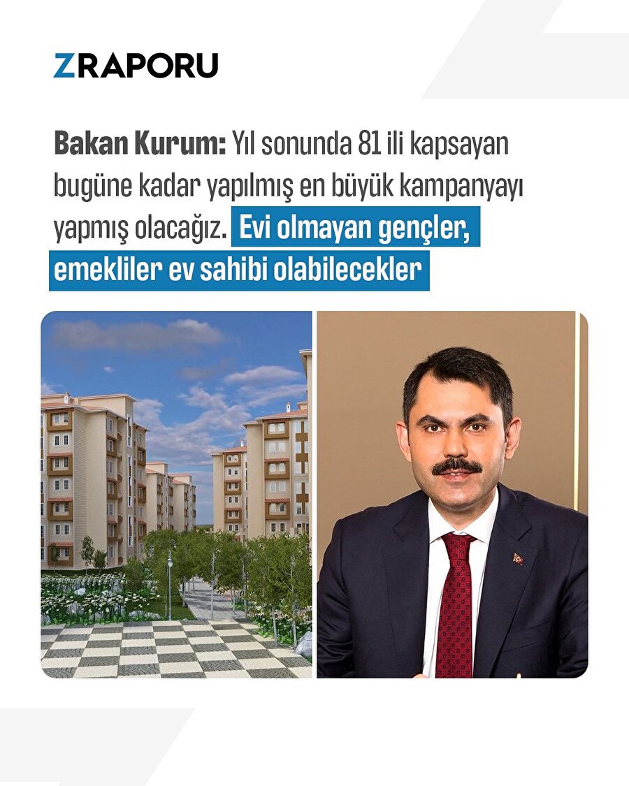 81 ilde konut projesi geliyor: Emekliler ve gençler ev sahibi olabilecek