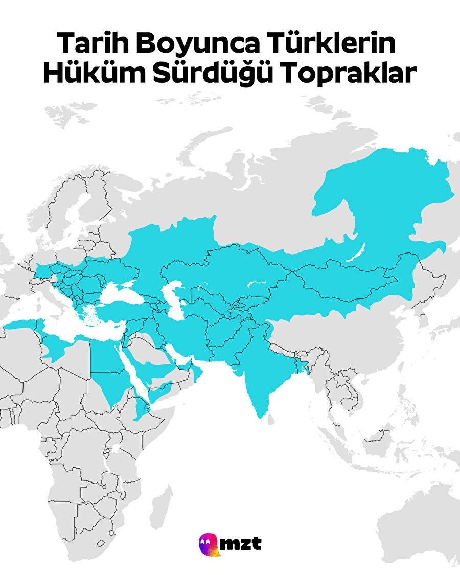 Tarih boyunca Türklerin hüküm sürdüğü topraklar
