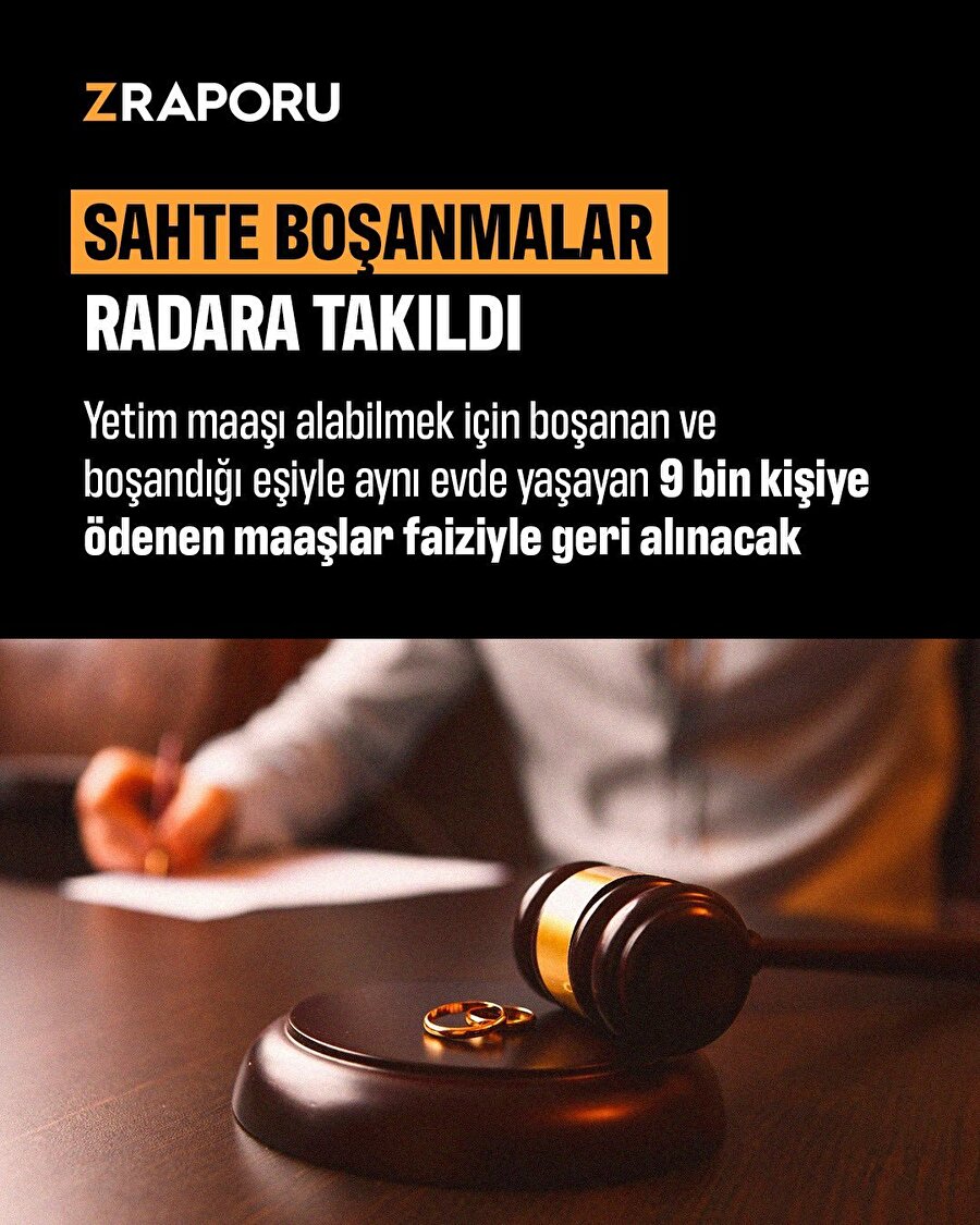 SGK'den sahte boşanma operasyonu