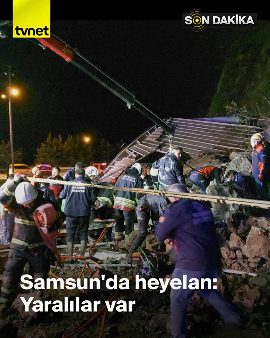 Samsun'da heyelan meydana geldi