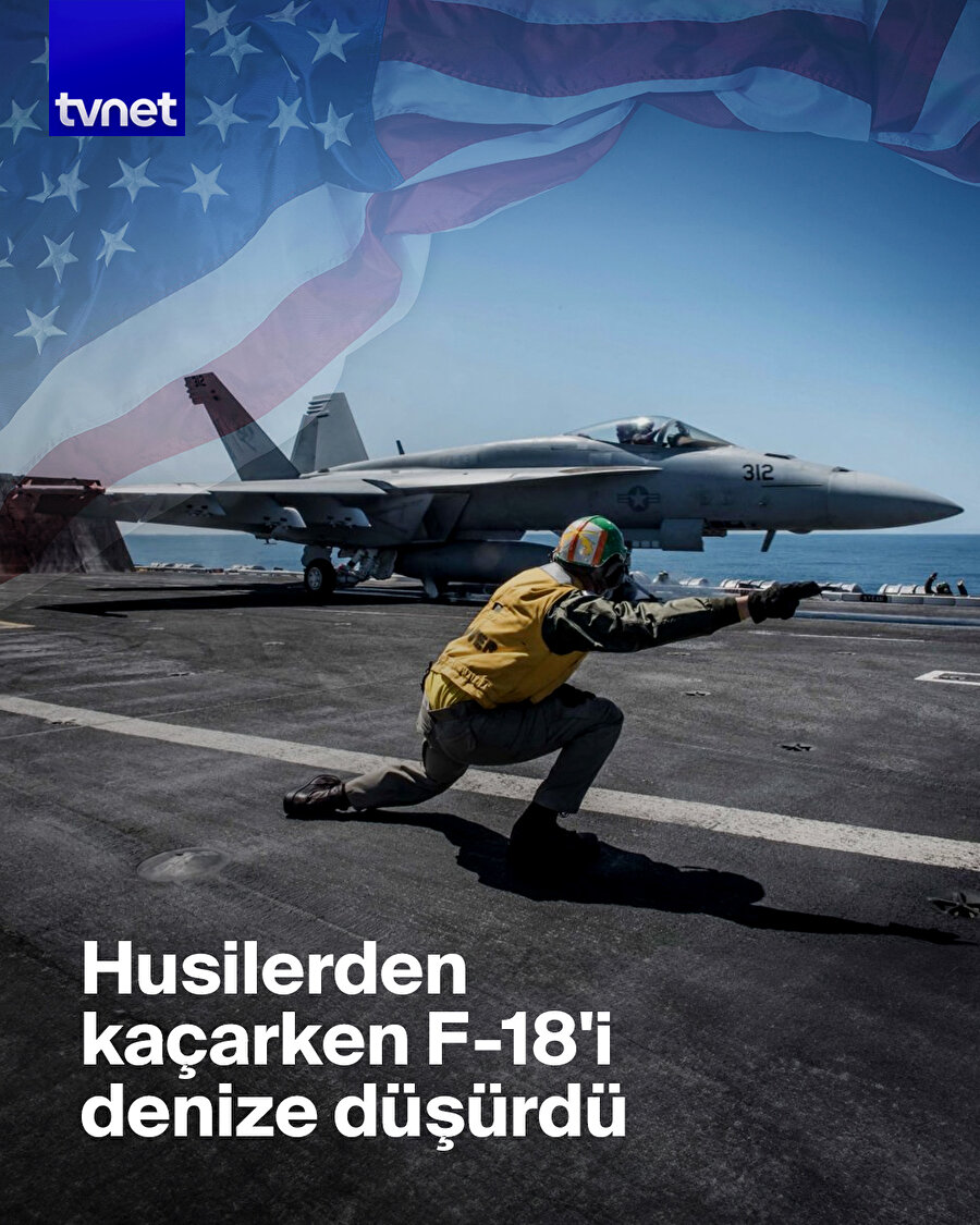 ABD'nin uçak gemisi 60 milyon dolarlık F-18'i suya düşürdü