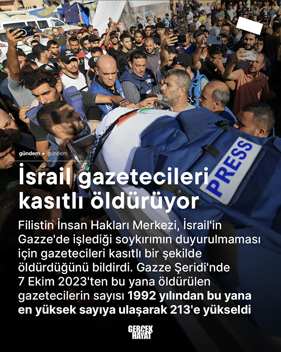 Filistin İnsan Hakları Merkezi: İsrail gazetecileri kasıtlı öldürüyor