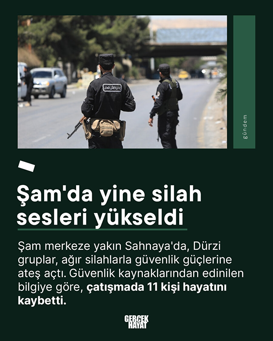 Şam'da yine silah sesleri yükseldi 