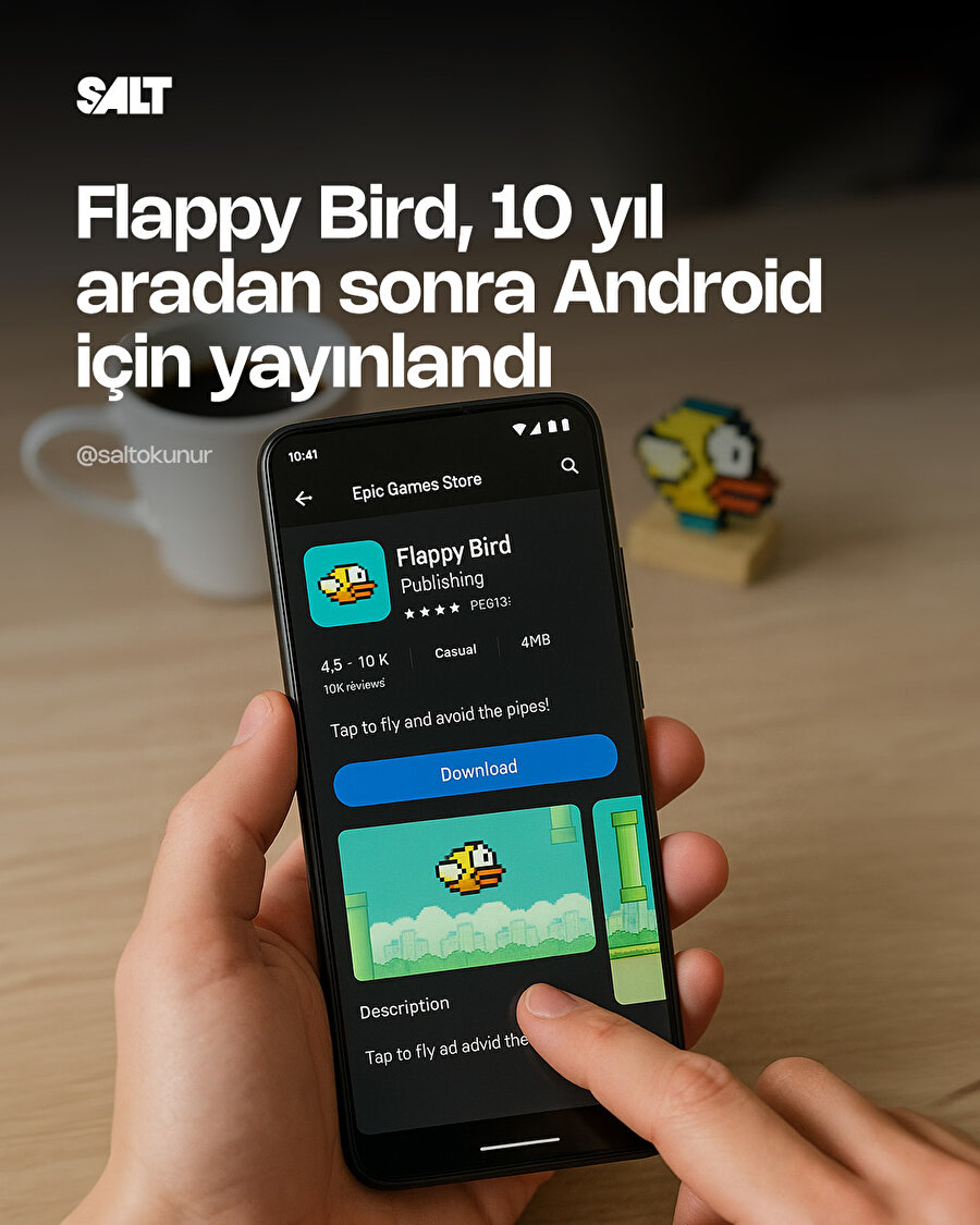🐦Flappy Bird geri döndü - Android platformu için Epic Games Store'dan yayınlandı