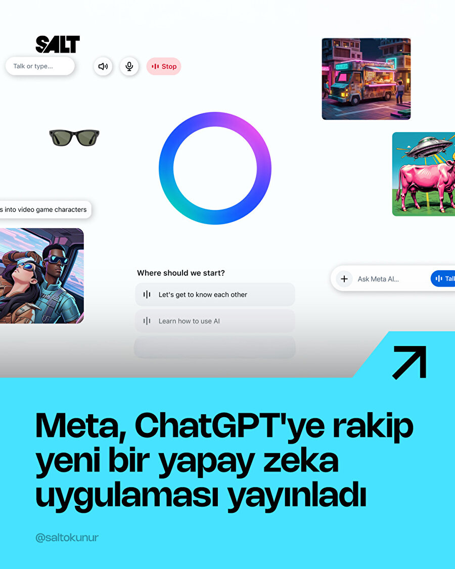 🔵Meta'dan ChatGPT'ye rakip yeni yapay zeka