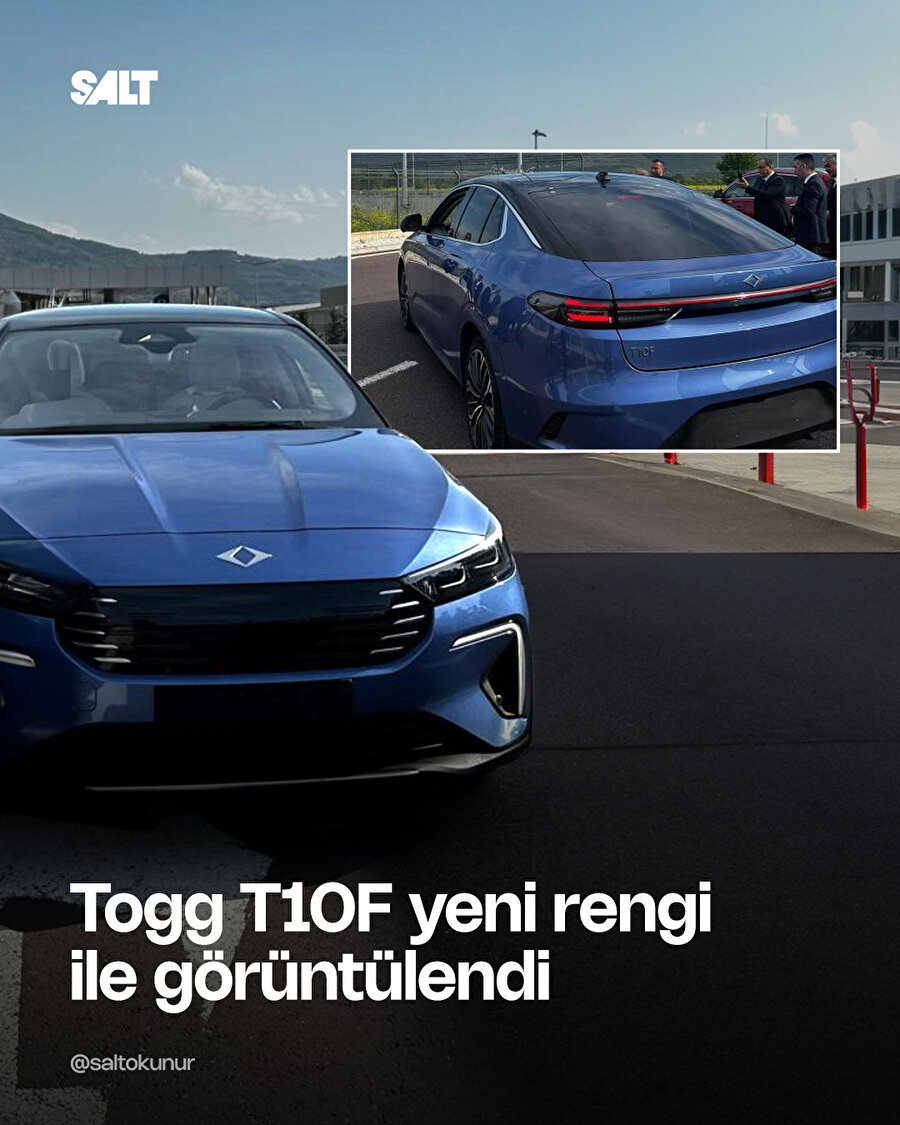 🔵Togg T10F yeni rengi ile görüntülendi