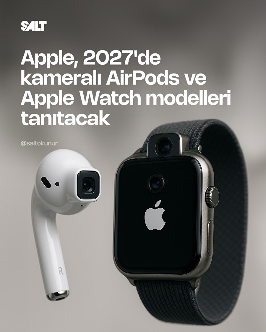🔵Apple Watch ve Airpods'un kameralı modelleri geliyor