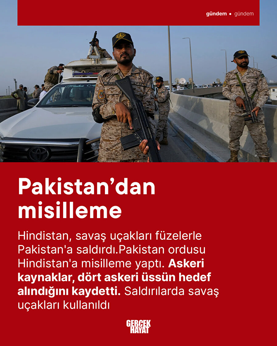 Pakistan'dan Hindistan' misilleme 