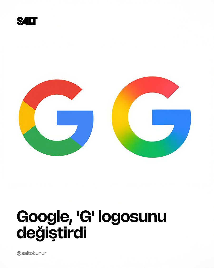 🔵Google, 'G' logosunu değiştirdi