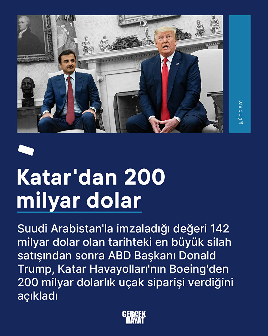 Katar'dan 200 milyar dolar