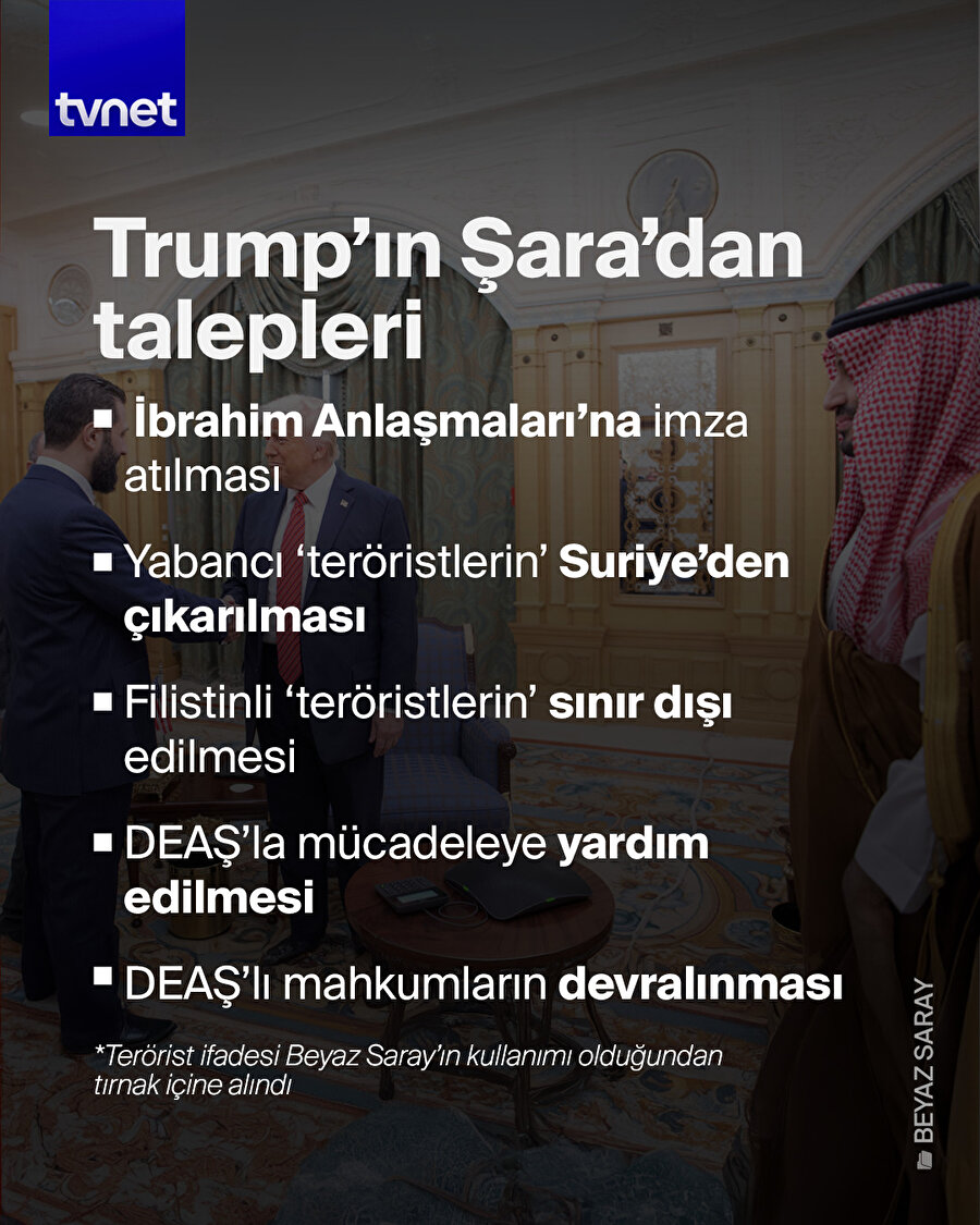 Trump Şara’dan neler istedi?