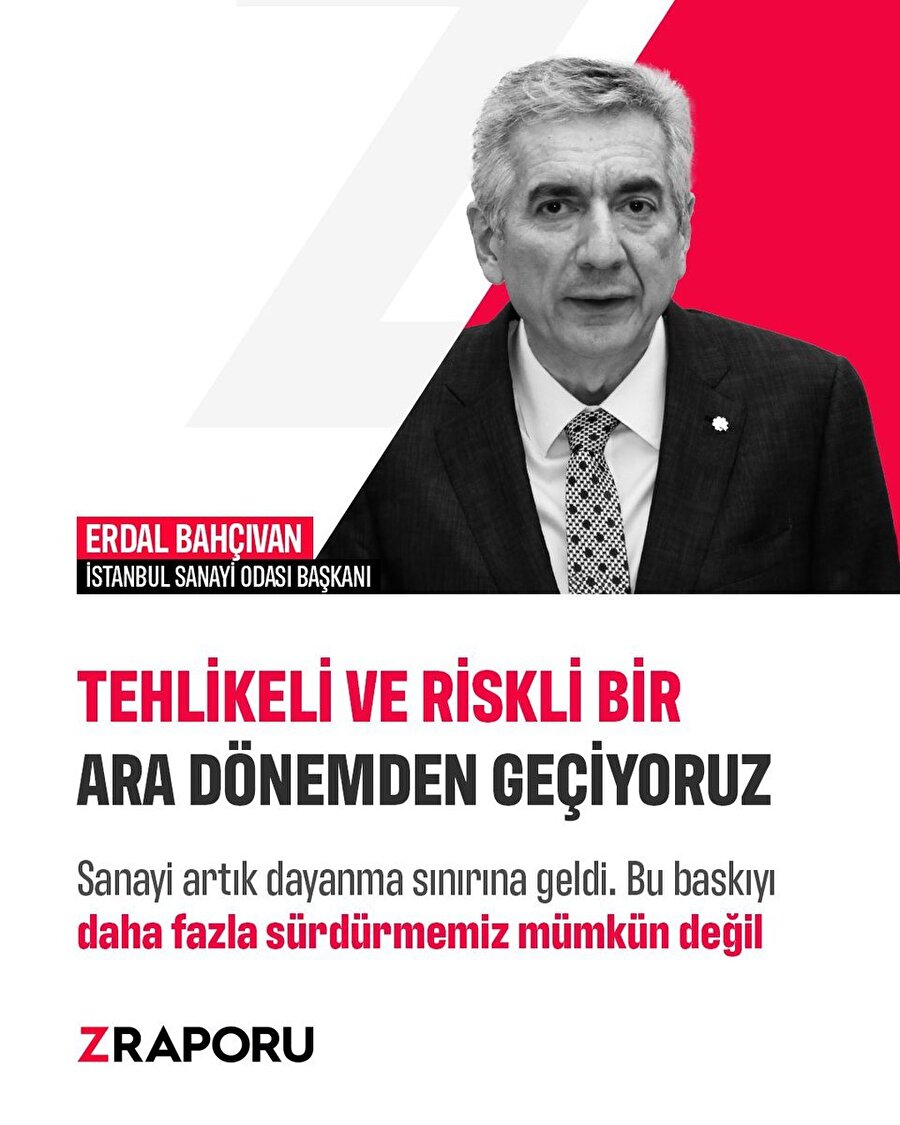 İstanbul Sanayi Odası Başkanı: Artık dayanamıyoruz