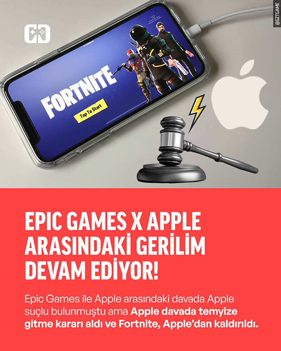 Apple ile Epic Games arası gerilim devam ediyor!