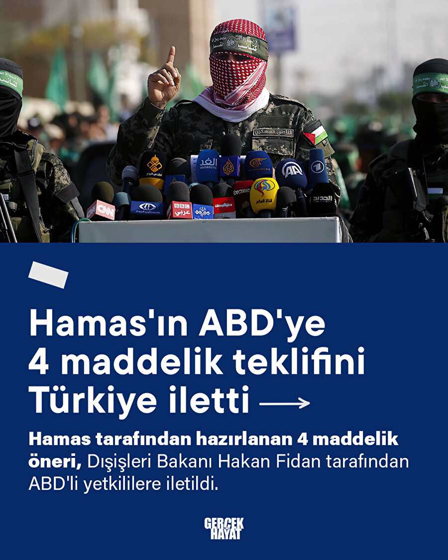 Hamas'ın ABD'ye 4 maddelik teklifini Türkiye iletti