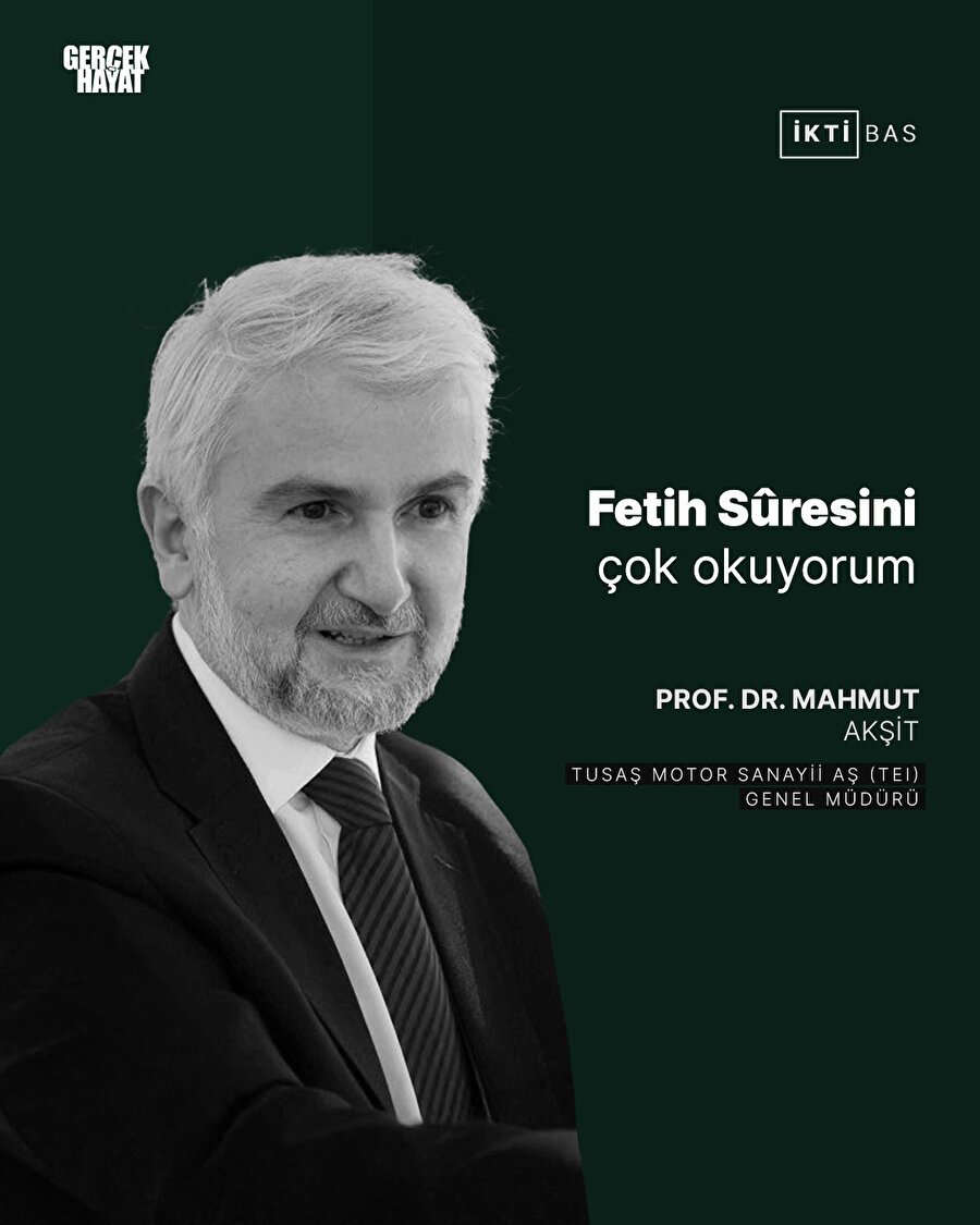 Prof. Dr. Mahmut Akşit: “Fetih Sûresini çok okuyorum” 