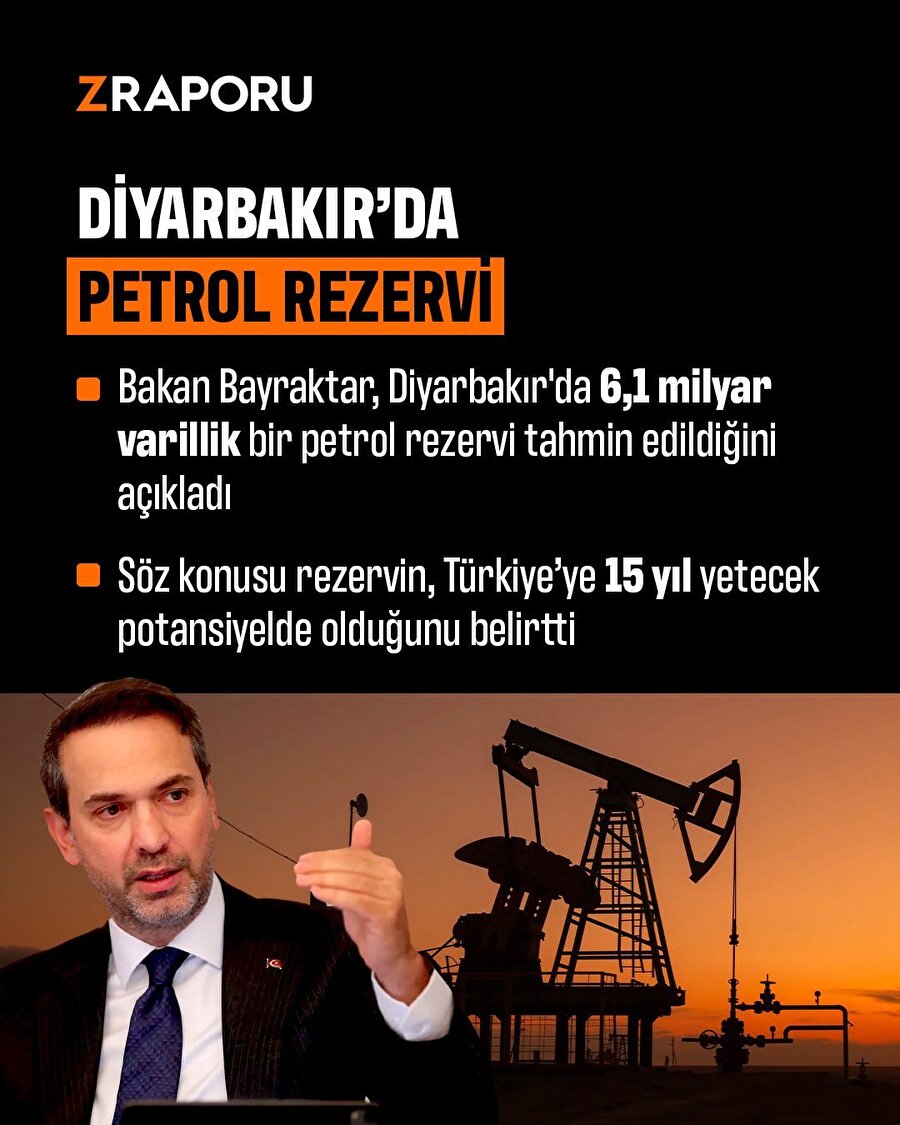 Bakan Bayraktar açıkladı: Diyarbakır'da 6,1 milyar varillik petrol rezervi