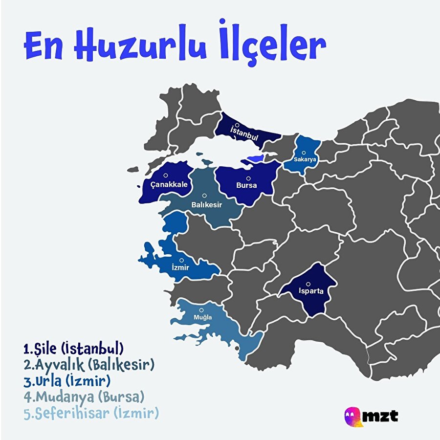 Türkiye’nin en huzurlu ilçeleri 