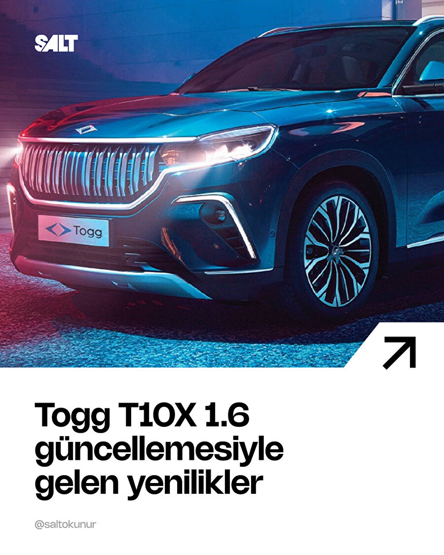 Togg T10X 1.6 güncellemesi ile gelen yenilikler
