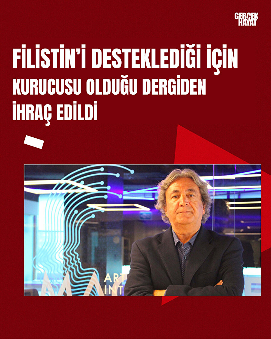 Filistin'e verdiği destek için kurucusu olduğu dergiden atıldı 