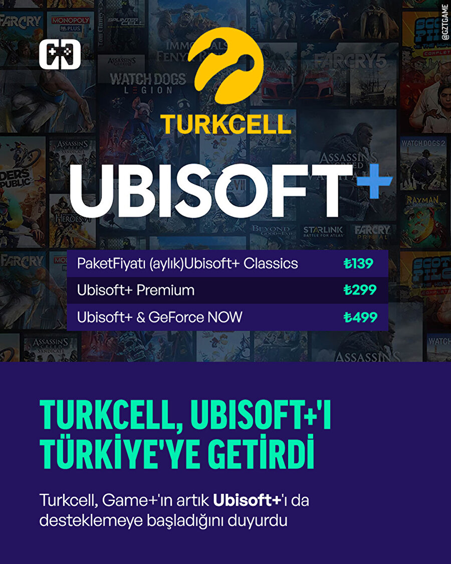 Turkcell, Ubisoft Plus'ı Türkiye'ye getirdi