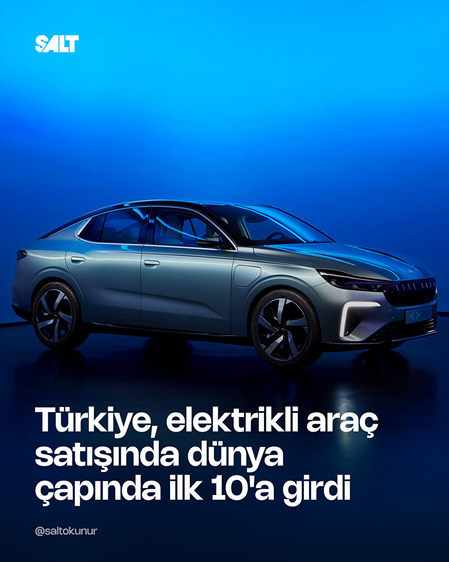 Türkiye, elektrikli araç satışında dünyanın en büyük 10 pazarından biri oldu