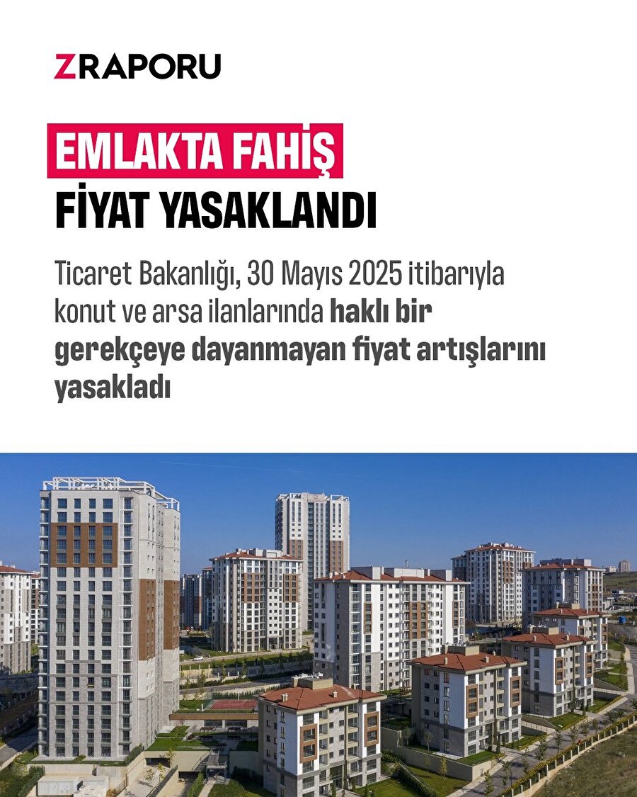 Emlakta fahiş fiyat yasaklandı 