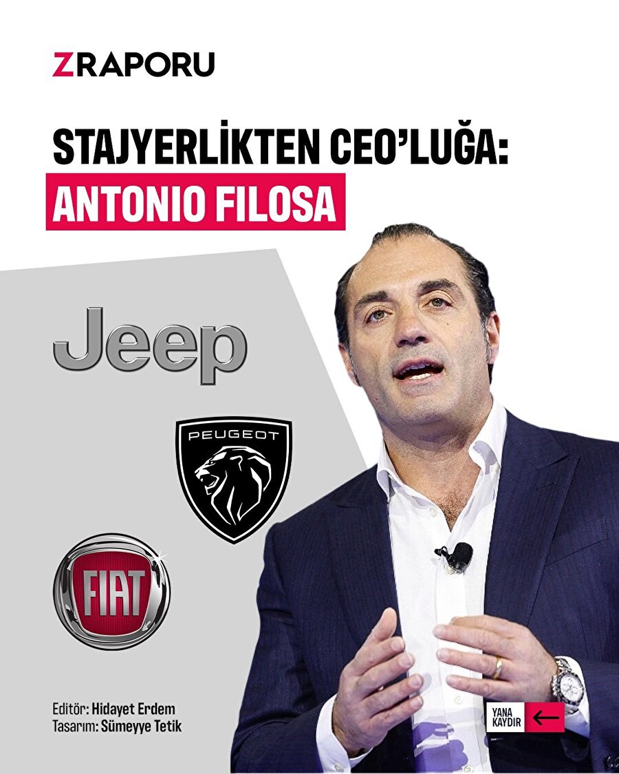 Stajyerlikten CEO’luğa: Stellantis grubu Antonio Filosa’ya emanet