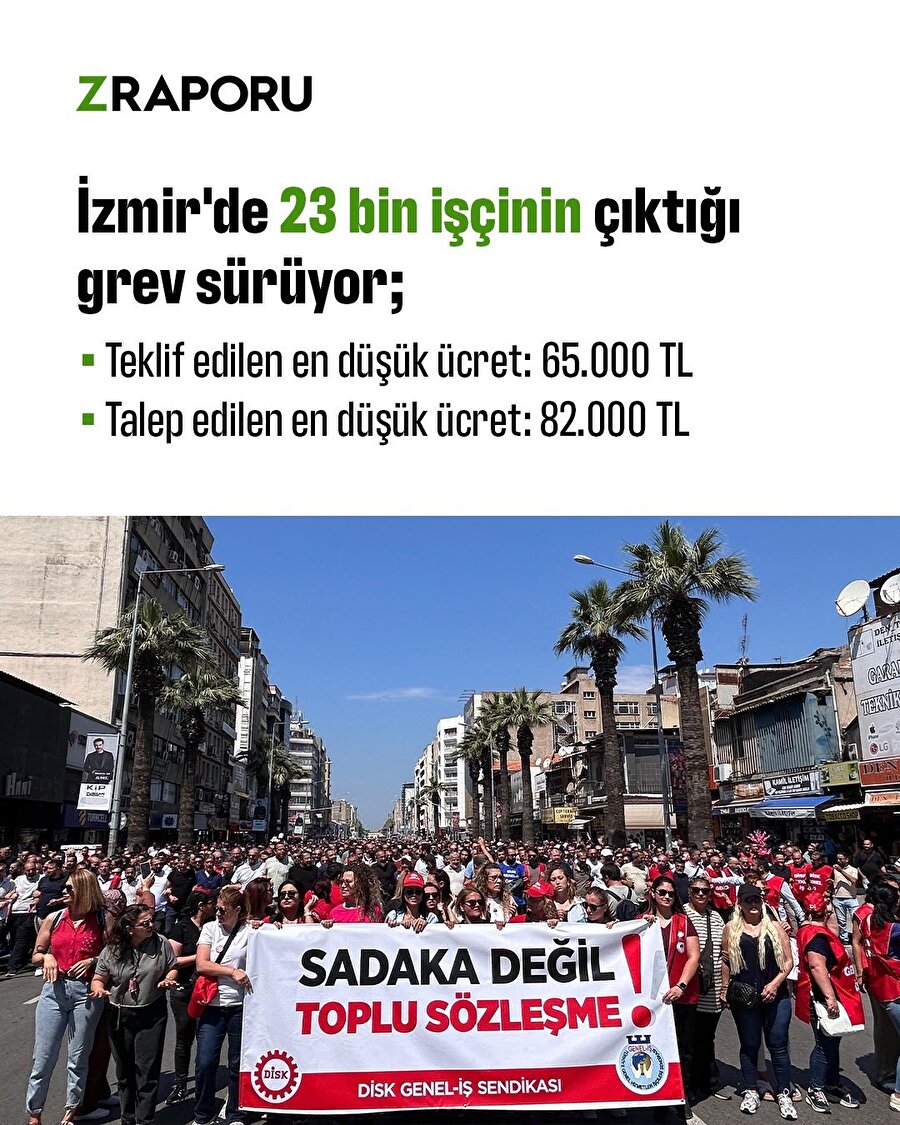 İzmir'de işçi grevi