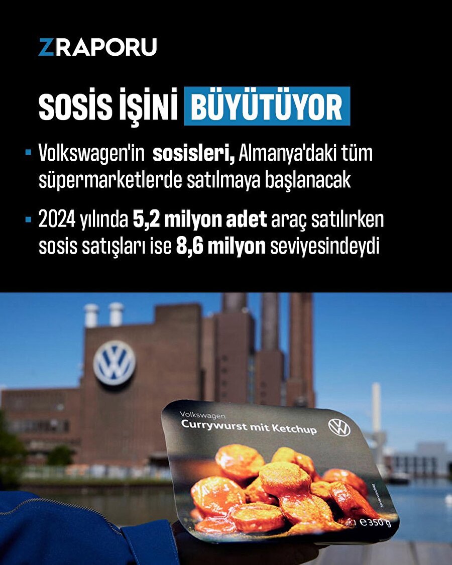 Volkswagen sosis işini büyütüyor: Tüm marketlerde satılacak