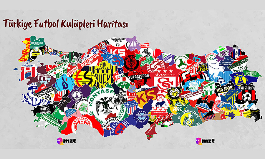 Türkiye Futbol Kulüpleri Haritası